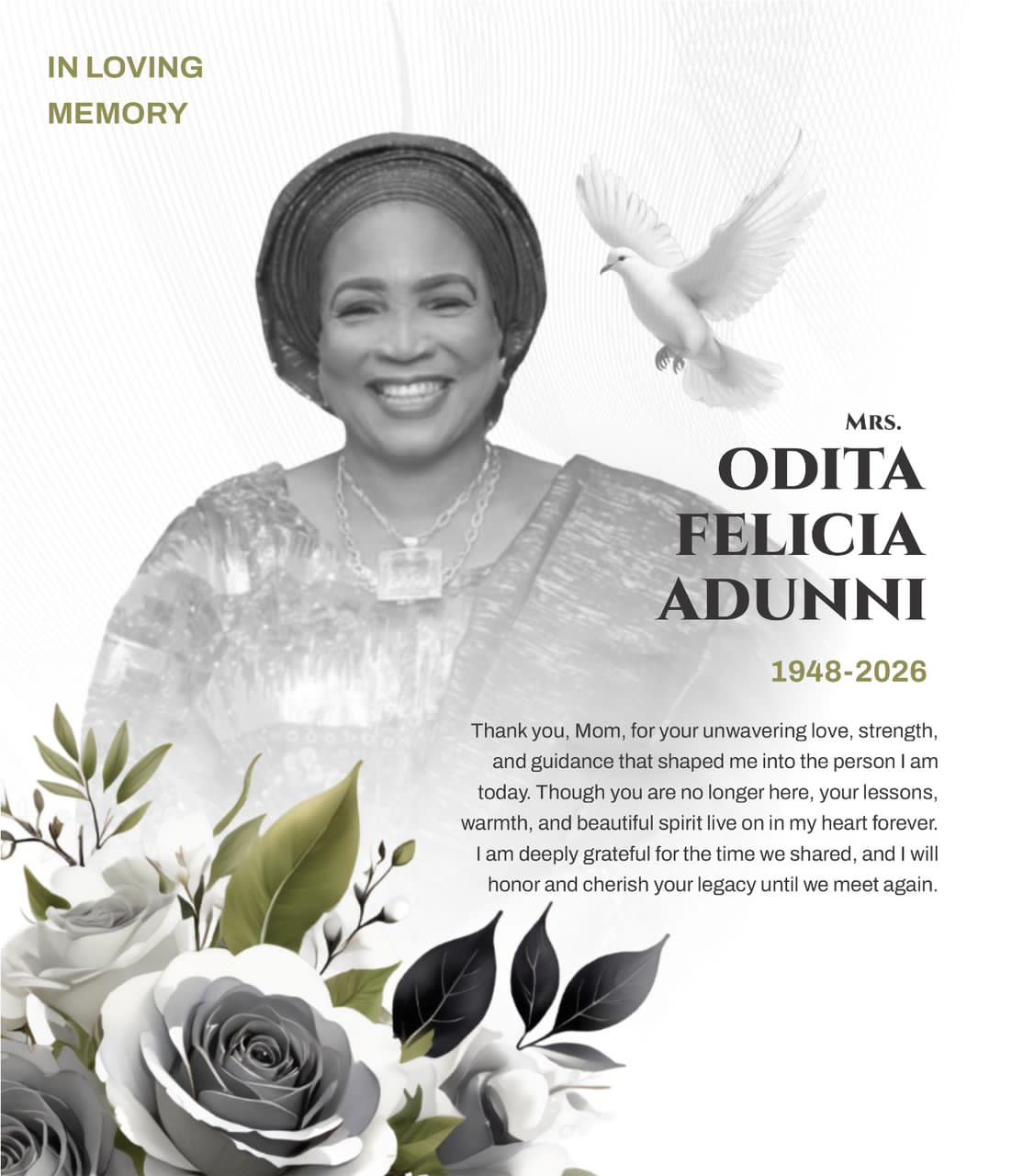 Cover image for Tonic FC General Manager Gbenga Odita losses mum