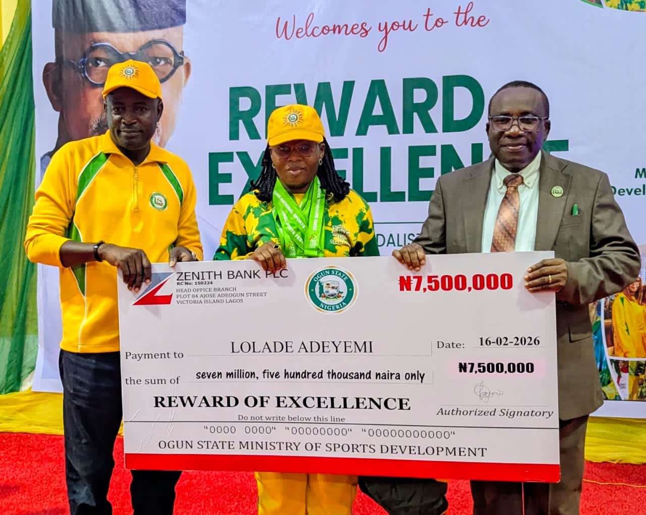 PANASA President, Adegbesan hails Gov Abiodun as Ogun splashes N450m on NSF heroes