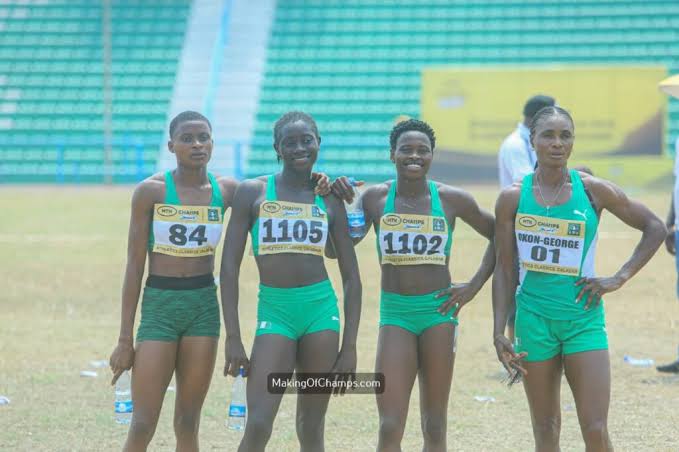 Cover image for Team Nigeria Women’s 4x400m relay qualifies for World Relays 