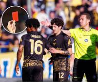 Verona protest Gift Orban red card