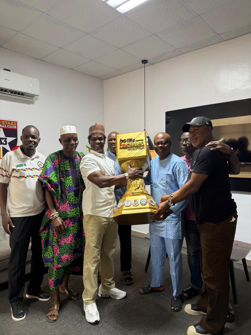 LAGOS EX- INTERNATIONALS CUP: Lagos FA board pays courtesy visit to Founder Bet9ja Foundation, Hon. Soname
